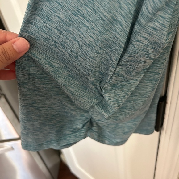 Women Xersion Ruched Side Tank Top Blue Large NWT - Picture 5 of 9